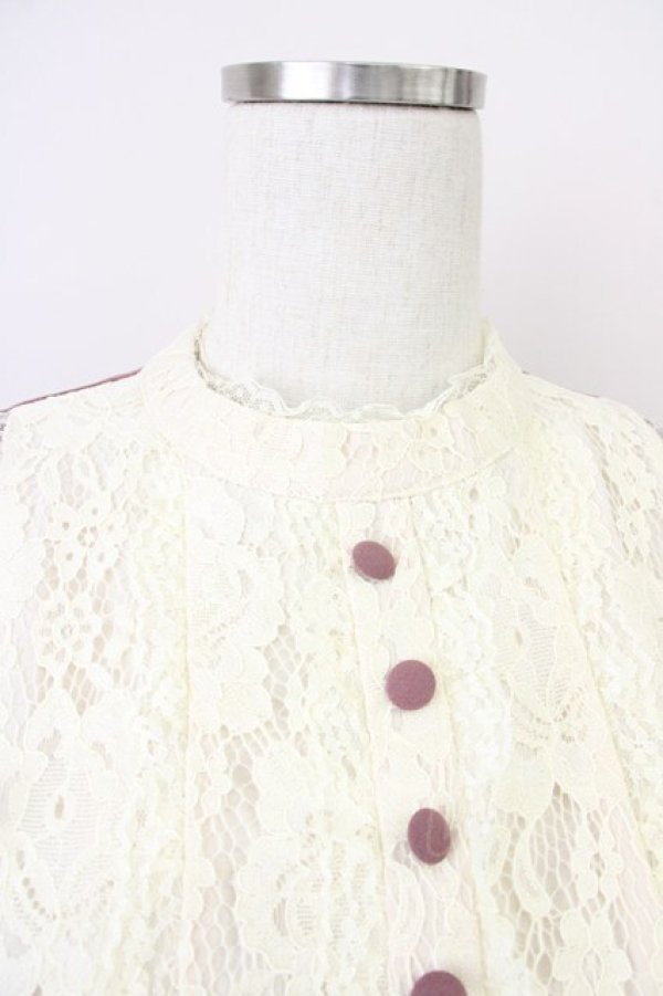 画像3: an another angelus / クレリックレースヨーク切替ロングワンピース  ピンク T-25-03-14-018-CA-OP-SA-ZI (3)