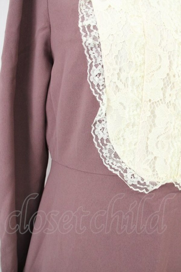 画像4: an another angelus / クレリックレースヨーク切替ロングワンピース  ピンク T-25-03-14-018-CA-OP-SA-ZI (4)