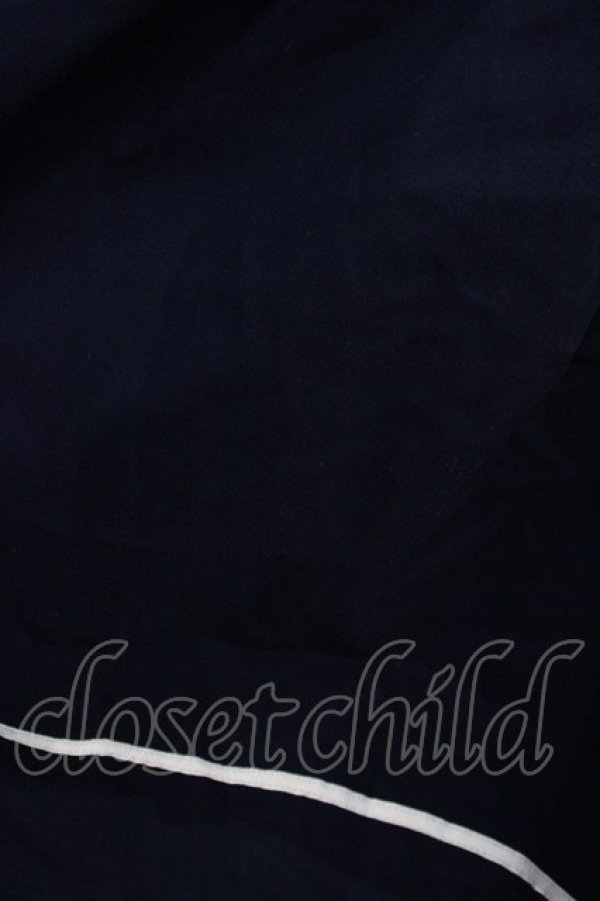 画像7: Amavel / カトラリー刺繍サス付きスカート  紺Ｘ白 T-25-03-14-028-CA-SK-SA-ZI (7)