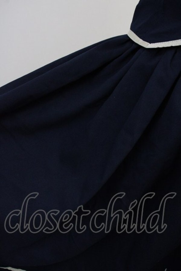 画像9: Amavel / カトラリー刺繍サス付きスカート  紺Ｘ白 T-25-03-14-028-CA-SK-SA-ZI (9)