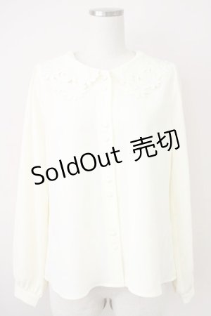 画像: F i.n.t / マーガレットカットワークブラウス  アイボリー T-25-03-14-009-CA-BL-SA-ZT