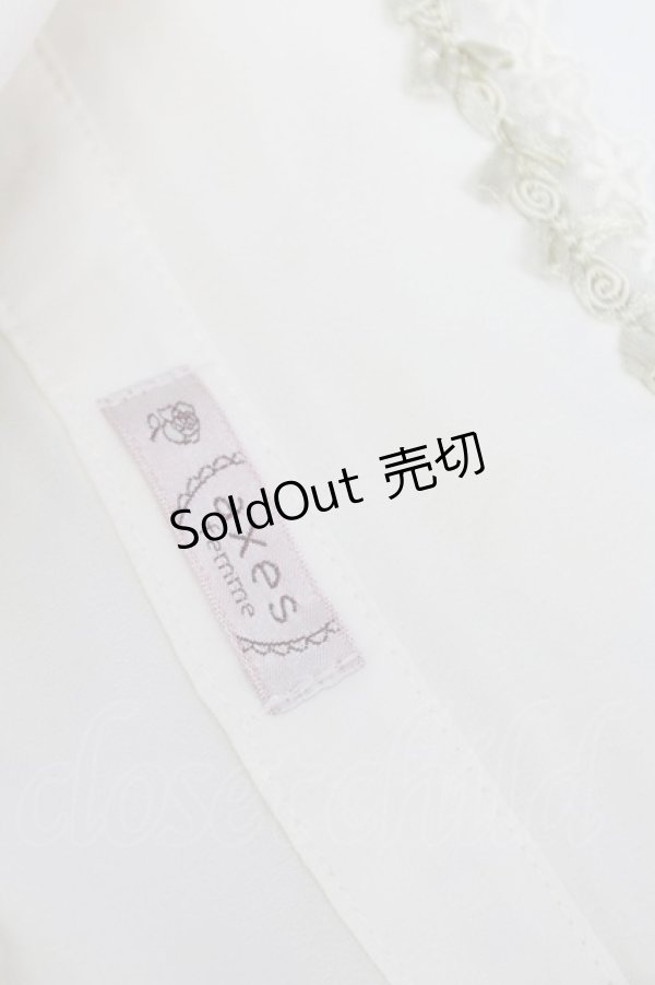 画像5: axes femme / 薔薇モチーフ付きブラウス  アイボリー T-25-03-15-002-AX-BL-SA-ZT (5)