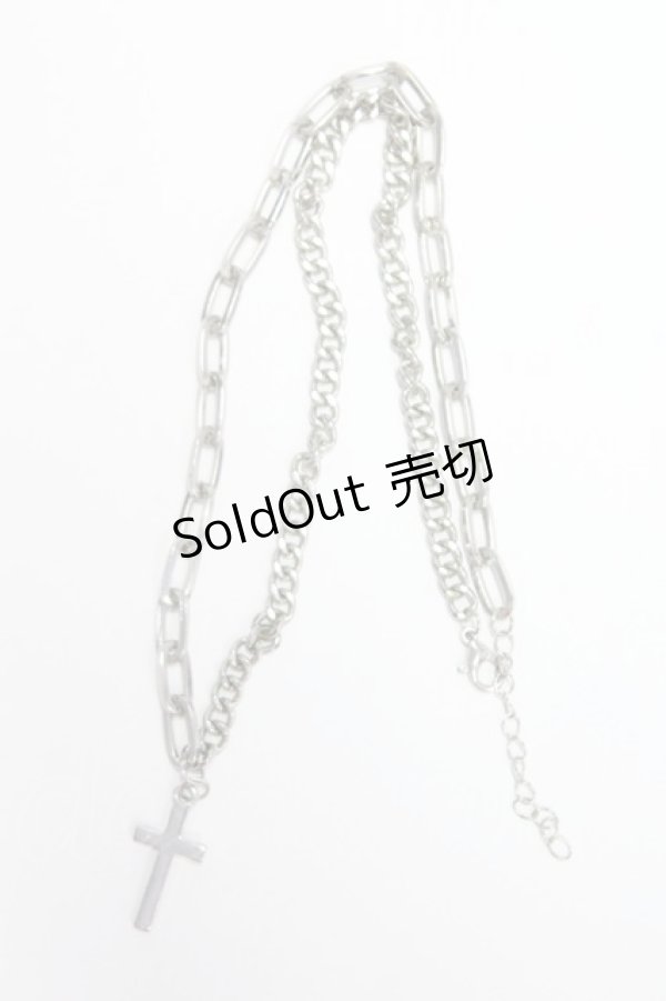 画像2: LOLITAその他(お買取対象外) / ドッキングチェーンクロスネックレス  黒 T-25-03-15-040-LO-AC-SA-ZT422 (2)