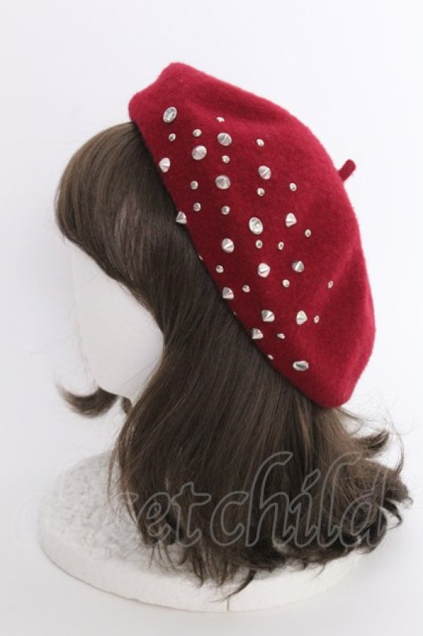 画像2: LOLITAその他(お買取対象外) / スタッズベレー  ボルドーＸシルバー T-25-03-15-045-LO-AC-SA-ZT-K007 (2)