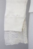 画像4: axes femme / 袖口レースリブタートル M  T-25-03-15-001-AX-TO-SA-ZT (4)