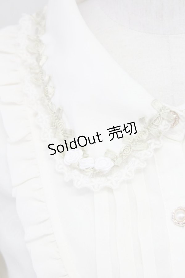 画像3: axes femme / 薔薇モチーフ付きブラウス  アイボリー T-25-03-15-002-AX-BL-SA-ZT (3)
