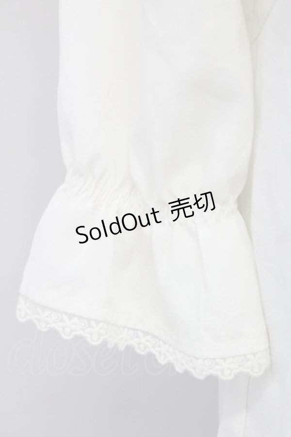 画像4: axes femme / 薔薇モチーフ付きブラウス  アイボリー T-25-03-15-002-AX-BL-SA-ZT (4)