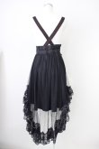 画像2: MR corset / サイド編み上げチュールジャンパースカート  黒Ｘボルドー T-25-03-17-013-PU-OP-SA-ZI (2)