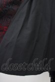 画像10: MR corset / サイド編み上げチュールジャンパースカート  黒Ｘボルドー T-25-03-17-013-PU-OP-SA-ZI (10)