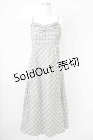 画像: an another angelus / ギャザーデザインチェック柄キャミワンピース  ブラウンチェック T-25-03-17-015-CA-OP-SA-ZI