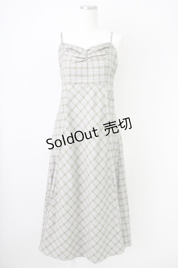 画像1: an another angelus / ギャザーデザインチェック柄キャミワンピース  ブラウンチェック T-25-03-17-015-CA-OP-SA-ZI (1)