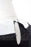 画像6: axes femme POETIQUE / ポケット刺繍ベロアワンピース  黒Ｘ白 T-25-03-17-020-AX-OP-SA-ZI (6)
