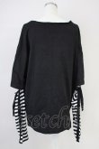 画像2: Amilige / KTHMアームウォーマー付きTシャツ  黒Ｘ白Ｘ青 T-25-03-17-005-PU-TO-SA-ZT (2)