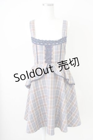 画像: axes femme POETIQUE / チェックジャンドレ  グレーＸオレンジチェック T-25-03-17-012-AX-OP-SA-ZI