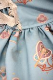 画像5: ALICE and the PIRATES / クリスの百鬼夜行〜宵に咲き誇る妖の華〜柄ハイウエストスカート  孔雀青 T-25-03-20-018-PA-SK-SA-ZT058 (5)
