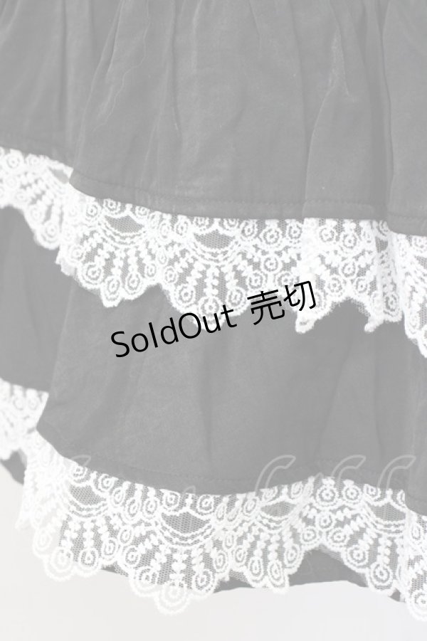 画像3: DARK IN LOVE /  Black lolita white bow contrast mini skirt  黒Ｘ白 T-25-03-20-020-PU-SK-SA-ZT (3)