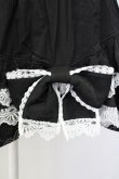 画像4: DARK IN LOVE /  Black lolita white bow contrast mini skirt  黒Ｘ白 T-25-03-20-020-PU-SK-SA-ZT (4)