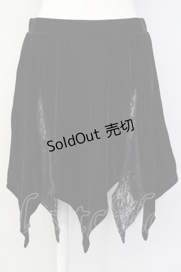 画像1: KILLSTAR / LESTER VELVET MINI SKIRT M ブラック T-25-03-20-021-PU-SK-SA-ZT (1)