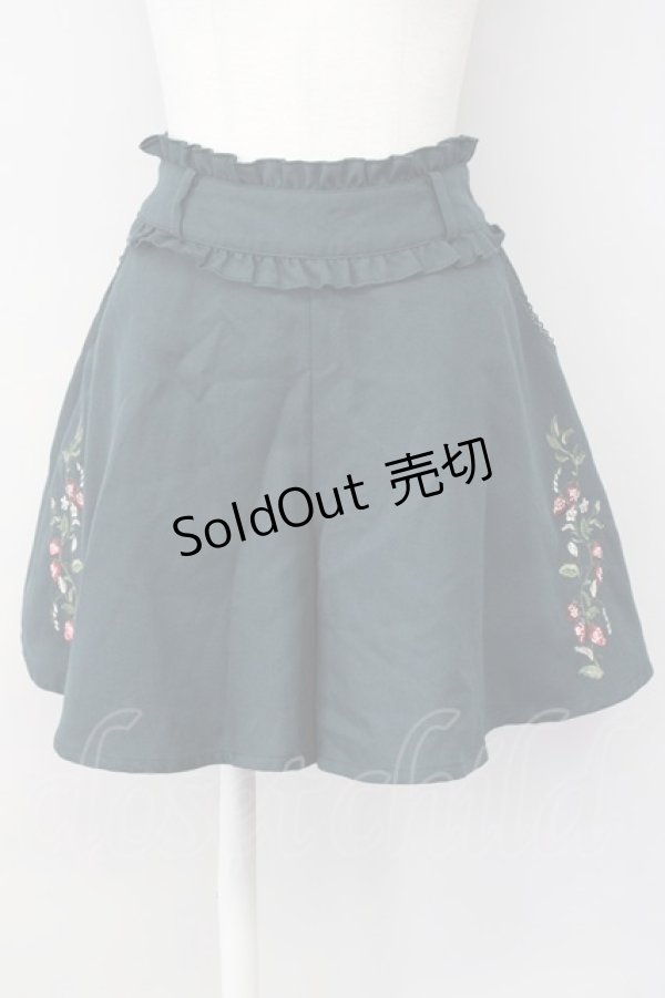 画像1: axes femme POETIQUE / いちご刺繍ショートパンツ M グリーン T-25-03-20-024-AX-PA-SA-ZT (1)