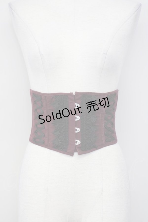 画像1: ATELIER PIERROT / -Blooming Rose- ショートコルセット  ボルドー T-25-03-20-026-EL-ZA-SA-ZT058 (1)