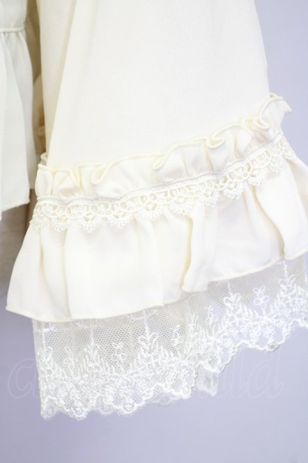 画像3: ATELIER PIERROT / Shirring princess sleeve blouse  アイボリー T-25-03-20-005-EL-BL-SA-ZT001 (3)