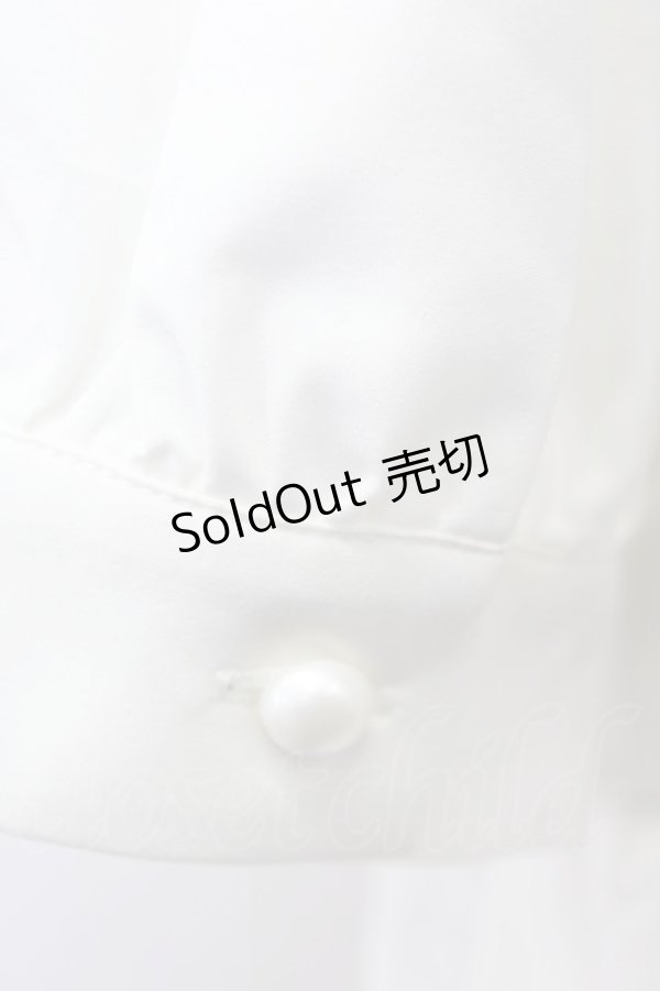 画像3: 【SALE】Ank Rouge / パール付きハイネックブラウス M ホワイト T-25-03-20-001-CA-BL-SA-ZT001 (3)