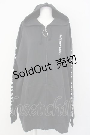 画像: KRY CLOTHING / 「ABYSS」スウェットOリングZIPパーカ XXXL ブラック T-25-03-20-009-EL-TO-SA-ZT001