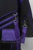 画像7: REFLEM / サイバー切り替えボリュームネック半袖ジャージパーカー  黒Ｘ紫 T-25-03-21-010-PU-TO-SA-ZI (7)