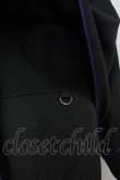 画像10: REFLEM / サイバー切り替えボリュームネック半袖ジャージパーカー  黒Ｘ紫 T-25-03-21-010-PU-TO-SA-ZI (10)