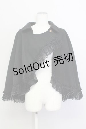 画像: MR corset / レース切替ケープ  黒 T-25-03-21-012-PU-JA-SA-ZI