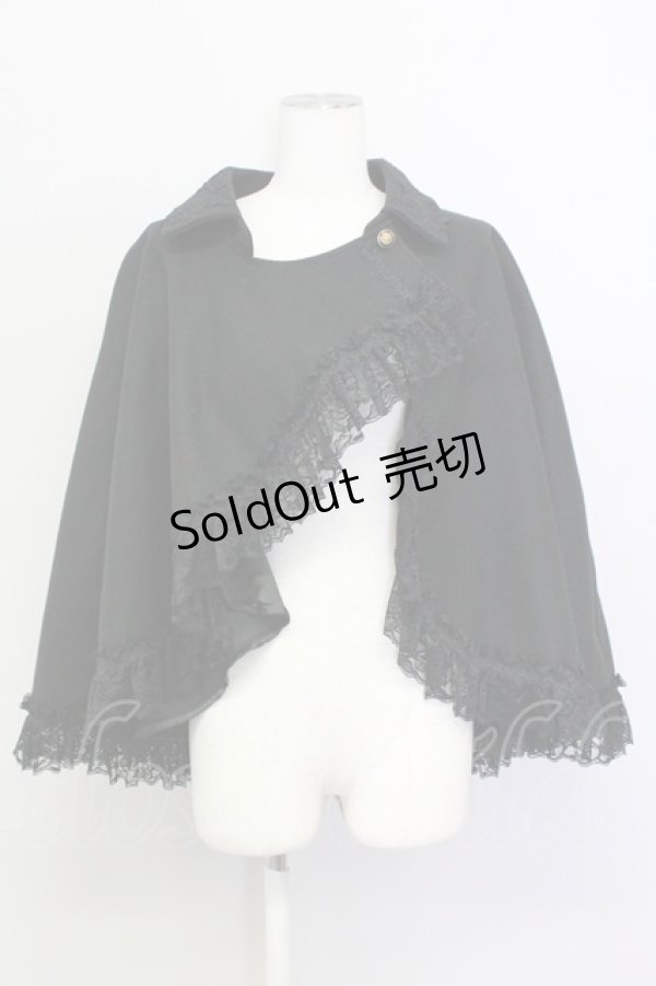 画像1: MR corset / レース切替ケープ  黒 T-25-03-21-012-PU-JA-SA-ZI (1)