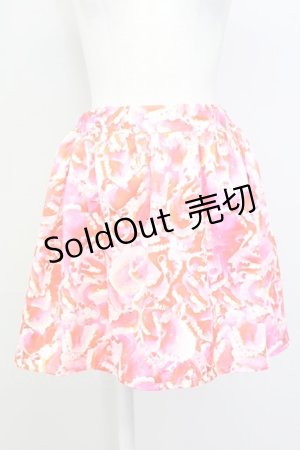 画像: pays des fees  / 歯プリントスカート  赤Ｘ白 T-25-03-21-013-PU-SK-SA-ZI