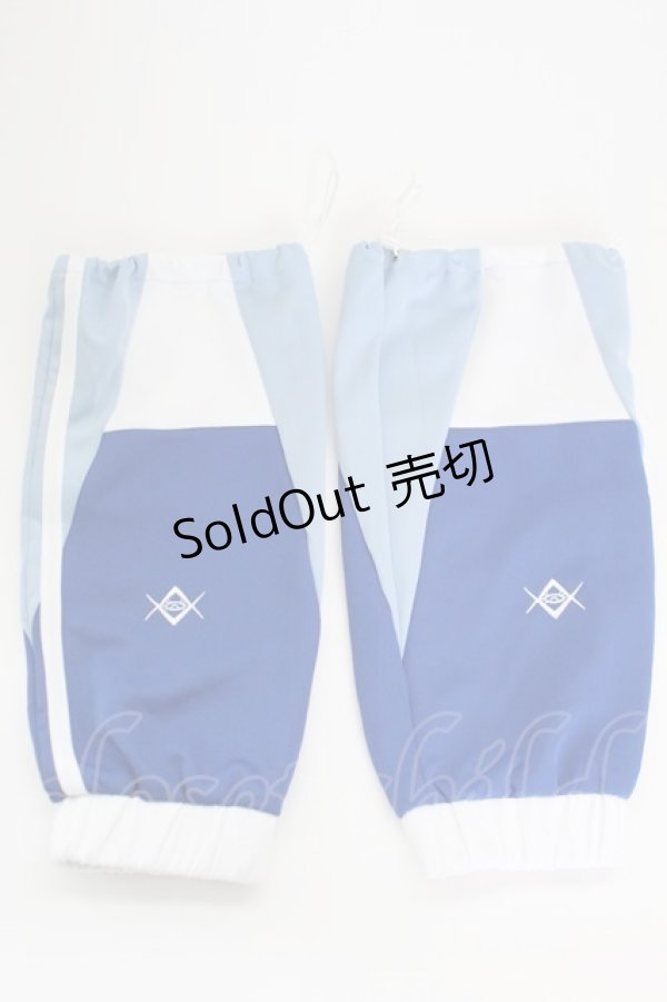 画像1: REFLEM / マルチ切替レッグウォーマー  サックスＸ青Ｘ白 T-25-03-21-018-PU-ZA-SA-ZT (1)