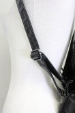 画像3: MR corset / リボンレースリュック  黒Ｘボルドー T-25-03-21-020-PU-BG-SA-ZT (3)