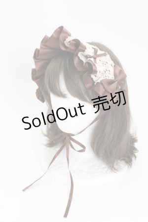 画像: LOLITAその他(お買取対象外) / レースリボンフリルヘッドドレス  ブラウン T-25-03-21-023-LO-AC-SA-ZT