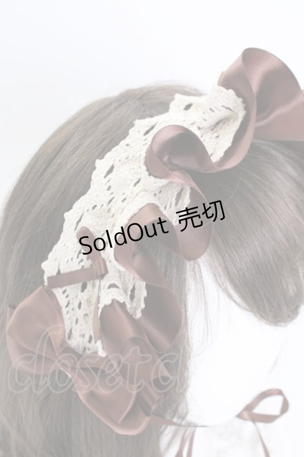 画像3: LOLITAその他(お買取対象外) / レースリボンフリルヘッドドレス  ブラウン T-25-03-21-023-LO-AC-SA-ZT (3)
