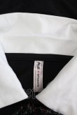 画像5: MILK / リボンタイシフォンブラウス  黒Ｘ白 T-25-03-21-004-ML-BL-SA-ZI (5)