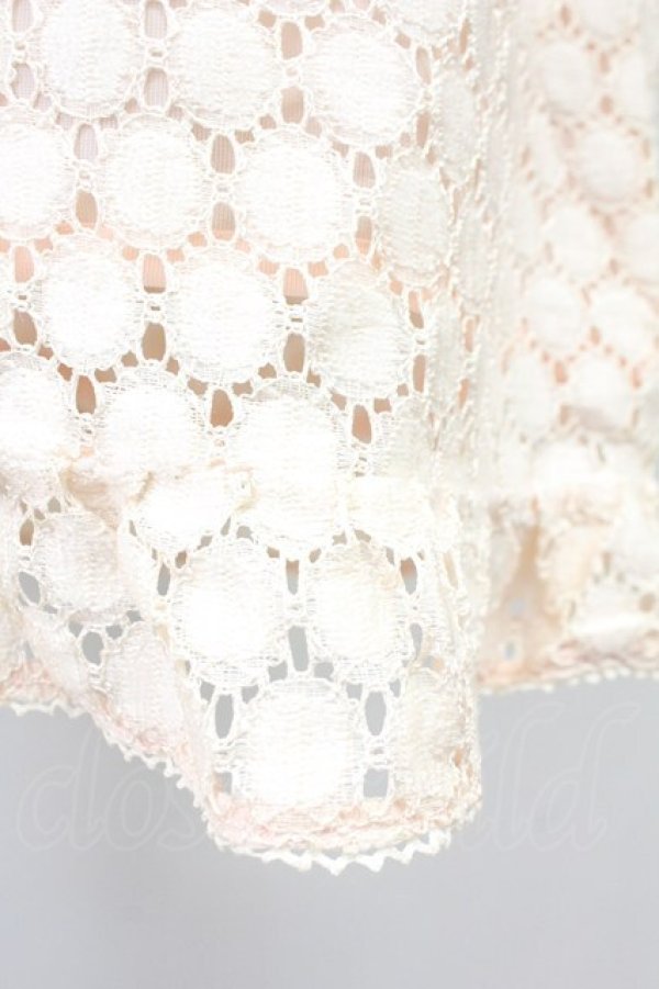 画像6: Candy Stripper / リボンレース半袖ワンピース  ピンク T-25-03-21-006-PU-OP-SA-ZI (6)