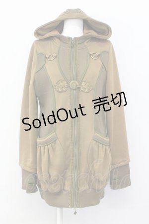 画像: Ozz oneste / チャイナボタンパーカー  カーキ T-25-03-21-008-OO-TO-SA-ZI