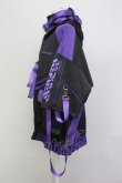 画像3: REFLEM / サイバー切り替えボリュームネック半袖ジャージパーカー  黒Ｘ紫 T-25-03-21-010-PU-TO-SA-ZI (3)