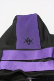 画像4: REFLEM / サイバー切り替えボリュームネック半袖ジャージパーカー  黒Ｘ紫 T-25-03-21-010-PU-TO-SA-ZI (4)