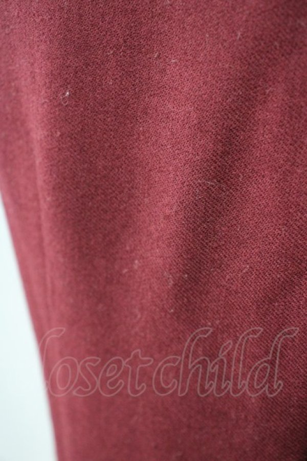 画像5: L'EST ROSE / 裾ローズ刺繍半袖ワンピース 2 ボルドー T-25-03-26-019-LO-OP-SA-ZI (5)