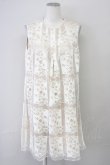 画像1: ANNA SUI / フラワーレースリボンノースリーブワンピース 2 ベージュ T-25-03-26-022-PU-OP-SA-ZI (1)