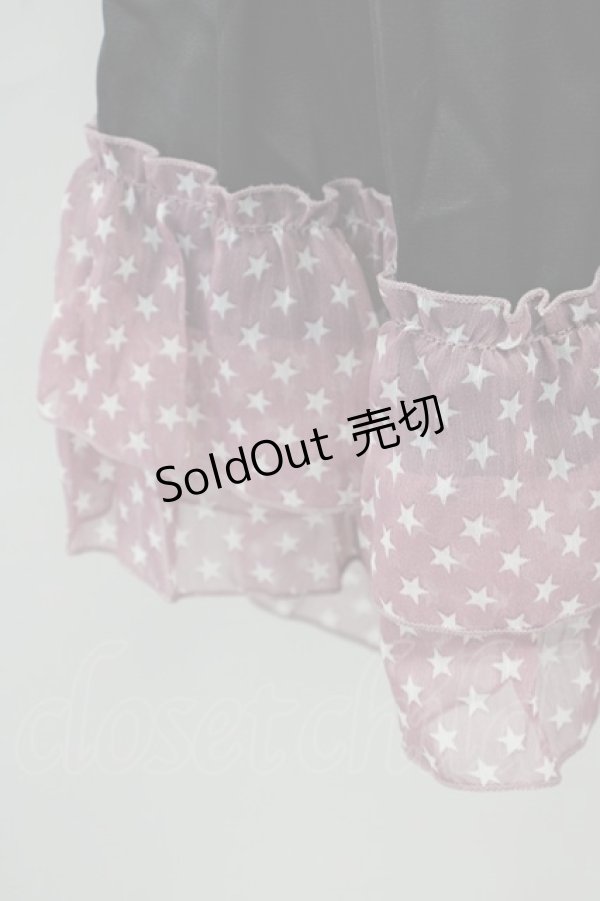 画像3: MARBLE / スターシフォンスカート  黒Ｘピンク T-25-03-26-028-GO-SK-SA-ZI (3)