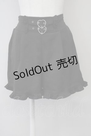 画像: MA*RS / Wハート＆フリルショートパンツ  黒 T-25-03-26-030-EL-PA-SA-ZT