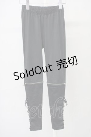 画像: REFLEM / レースアップレギンス S 黒 T-25-03-26-032-PU-PA-SA-ZI