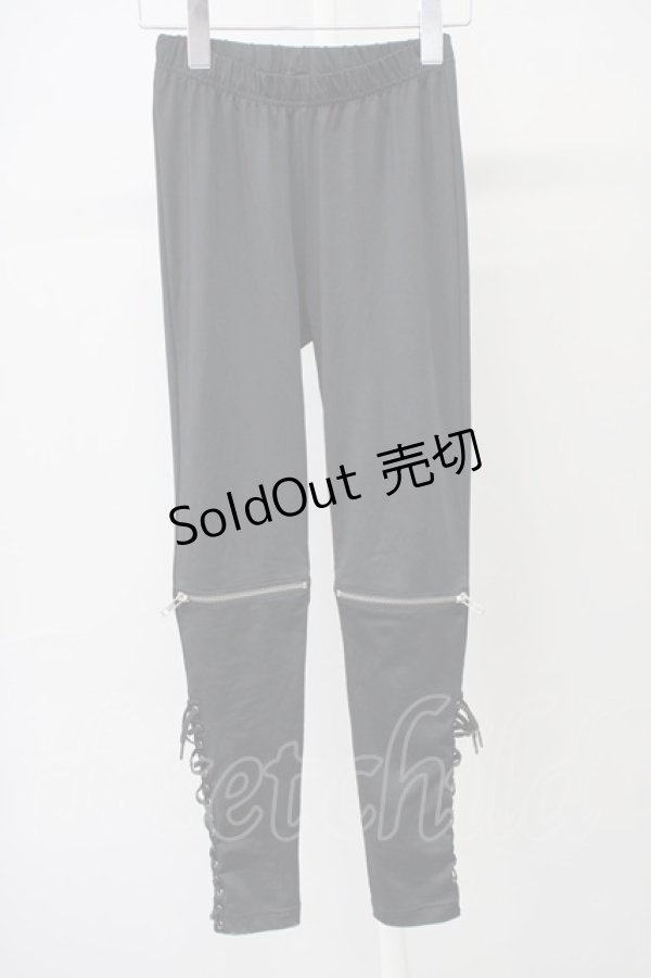 画像1: REFLEM / レースアップレギンス S 黒 T-25-03-26-032-PU-PA-SA-ZI (1)