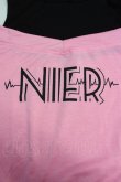 画像4: NieR Clothing / フード付きオフショルカットソー  ピンクＸ黒 T-25-03-26-008-PU-TO-SA-ZI (4)