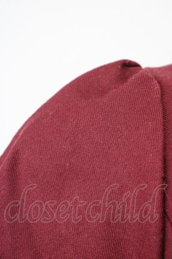 画像2: L'EST ROSE / 裾ローズ刺繍半袖ワンピース 2 ボルドー T-25-03-26-019-LO-OP-SA-ZI (2)