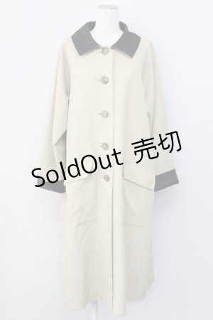 画像: MILK / ローブコート  ベージュＸ黒 T-25-03-27-001-ML-CO-SA-ZI